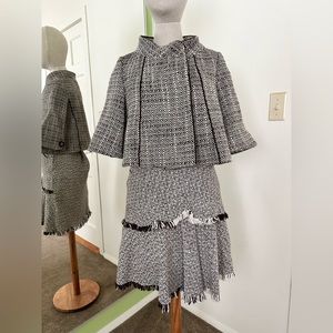 Wool and angora skirt suit set